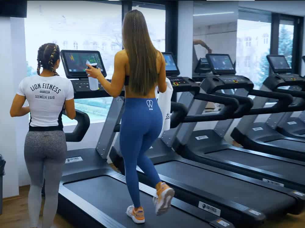 High-end gym equipment in a commercial fitness center