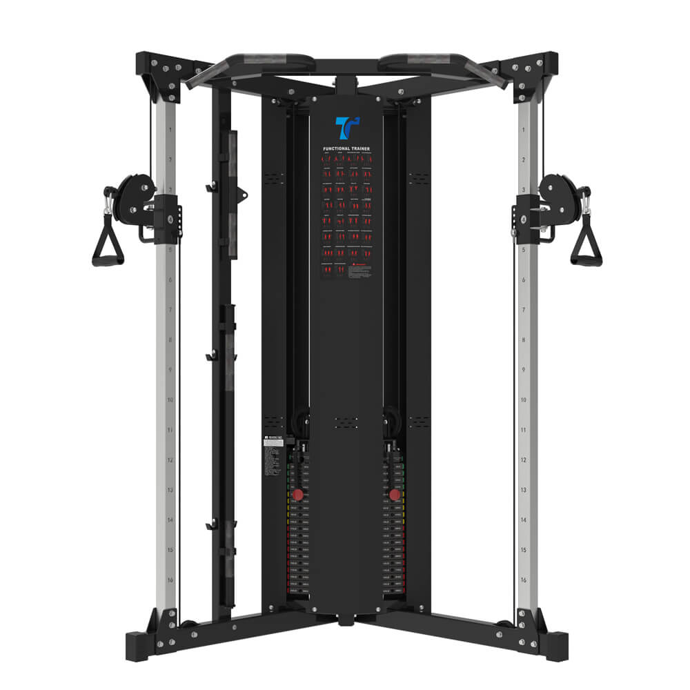 Multi Functional Trainer with adjustable pulleys and weight stack system for full-body workouts