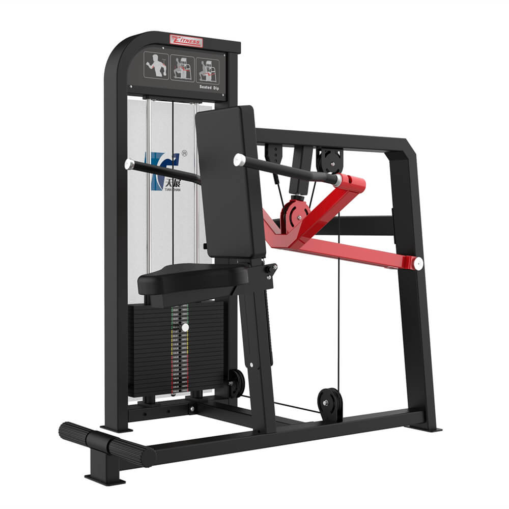Pin Loaded Gym Equipment Seated Triceps Dip Machine