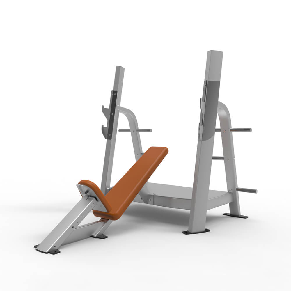 Olympic Incline Bench Press - Commercial Grade Adjustable Workout Bench with Steel Frame