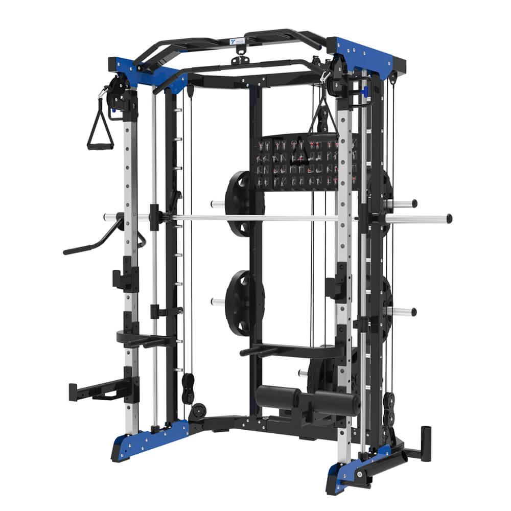 Commercial Squat Rack Multi Functional Trainer Equipment Plate Loaded Gym Smith Machine