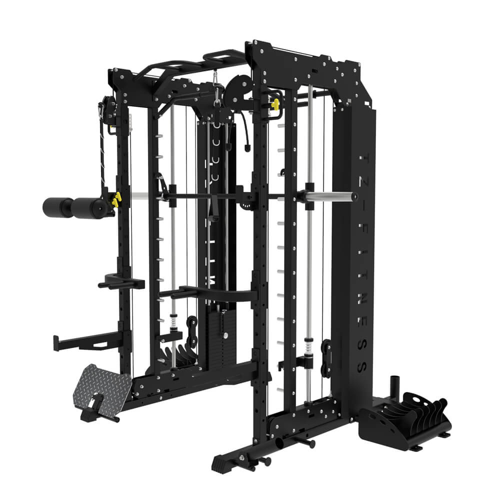 Body Building Multifunctional Power Cage Squat Rack With Weight Lifting Training Gym Smith Machine