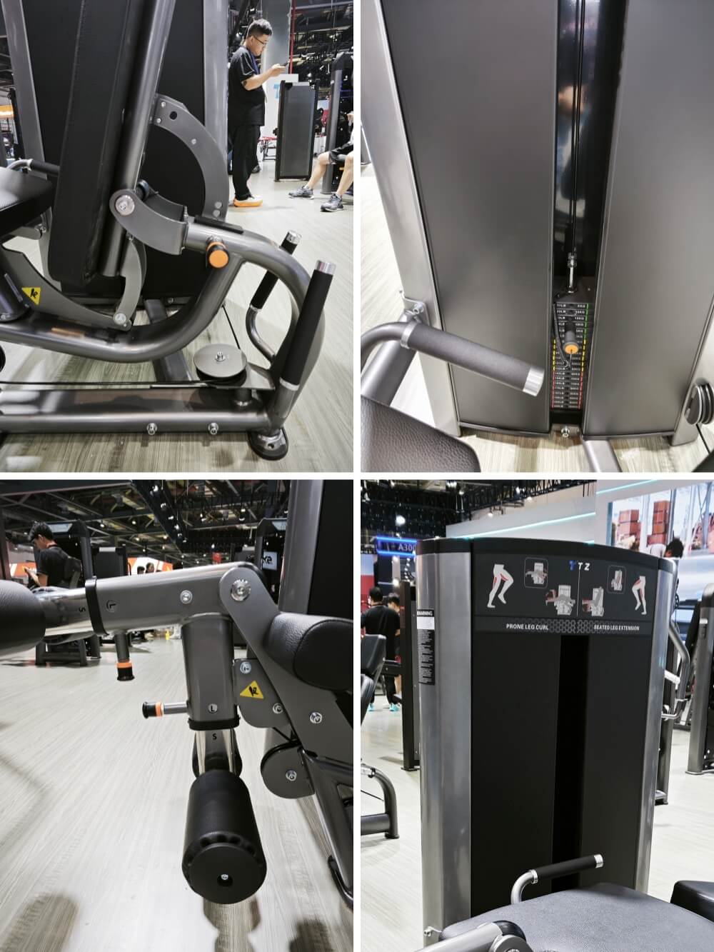 High Quality Strength Training Equipment Pin Select Prone Leg Curl Seated Leg Extension Dual Function