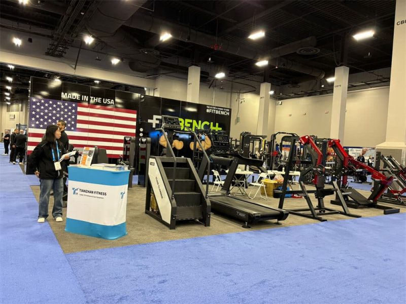 TZ Exhibitions 7 Close-up of the new commercial treadmill model displayed at IHRSA 2025