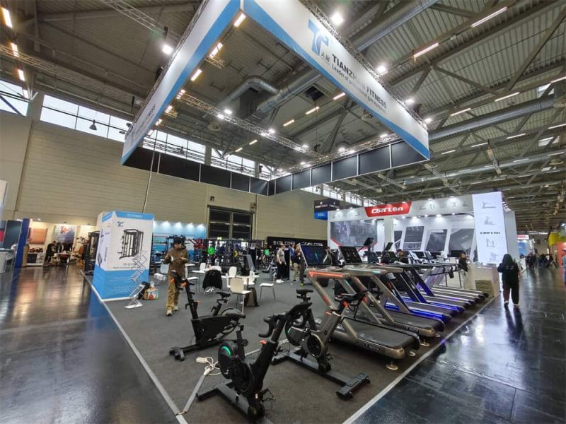 TZ Exhibitions 9 Sleek and modern commercial gym setup presented at our FIBO 2025 booth.